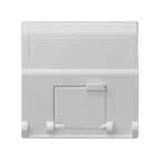 Адаптер наклонный со шторкой на 1 модуль MD (RJ45, оптоволокно), 45х45мм, белый