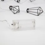 Гирлянда светодиодная Кристаллы черные 10 LED, 1,5 м, прозрачный ПВХ, теплый белый свет свечения, 2хАА (батарейки не в компл.) | 304-017 | NEON-NIGHT