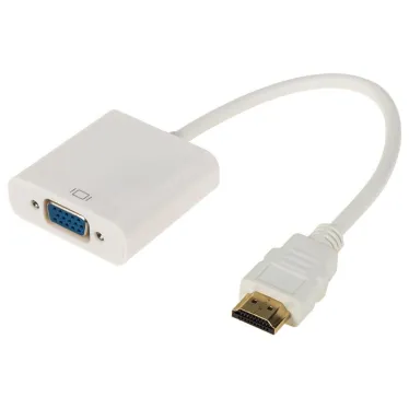 ПЕРЕХОДНИК шт. HDMI - гн. VGA (провод) + 3. 5 мм Аудио с питанием ,,