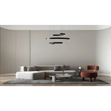 Светодиодный светильник Enso C 570х285х40 мм 12 Вт 3000 К подвесной RAL9005 черный матовый с рассеивателем опал | V1-R0-9C523-30000-2001230 | VARTON