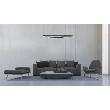 Светодиодный светильник Enso T 690х614x40 мм 48 Вт 3000 K подвесной RAL9005 черный матовый с рассеивателем опал | V1-R0-9T524-30000-2004830 | VARTON