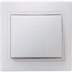 КВАРТА Выключатель одноклавишный кнопка белый 10А