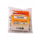 Наконечник штыревой втулочный изолир F-8 мм 2х0.5 кв мм (НШВи(2) 0.5-8хНГи2 0,5-8), REXANT