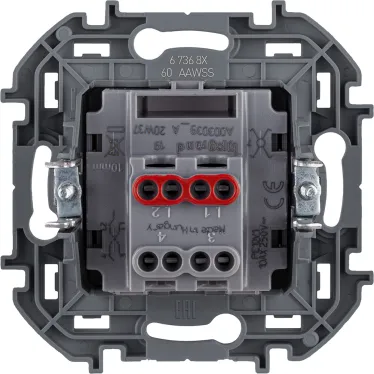 Inspiria Белый Переключатель промежуточный винтовые клеммы 1-клавишный С/У без рамки | 673680 | Legrand