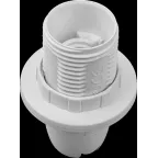 Патрон люстровый Е14 пластик с кольцом белый