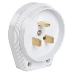 Вилка разборная для плиты с заземлением 32А белая ВПпл10-01-Ст