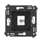 Avanti Компьютерная розетка RJ-45 без шторки в стену кат.5е одинарная черный матовый