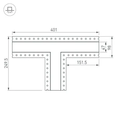 Тройник SL-LINIA45-FANTOM (ARL, Металл)