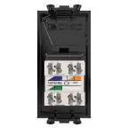 Avanti Телефонная розетка ''Черный квадрат'' RJ-12, 1 модульная