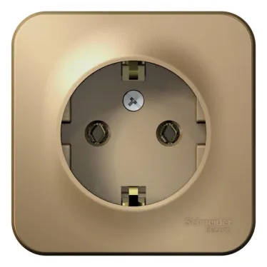 BLANCA розетка наружная с заземлением без шторок, 16А, 250В, титан