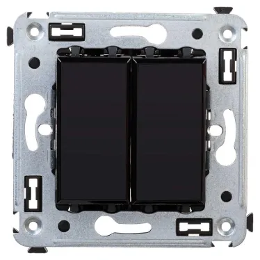 Avanti Переключатель двухклавишный в стену, ''Черный квадрат''