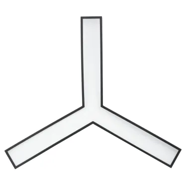 Светильник светодиодный Geometria Igrek SPO-144-B-40K-066 66Вт 4000К 4000Лм IP40 1200*1200*80 черный подвесной ЛТ | Б0058889 | ЭРА