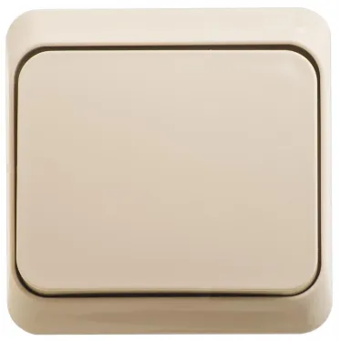 ЭТЮД Выключатель кнопочный наружный бежевый