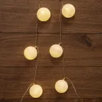 Тайские фонарики Пломбир 1.5 м, 10 LED, прозрачный ПВХ, цвет свечения теплый белый, 2 х АА (батарейки не в комплекте) | 303-077 | NEON-NIGHT