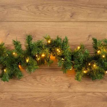 Еловый шлейф искусственный 2,7 м теплое белое свечение 80 LED | 307-116 | NEON-NIGHT