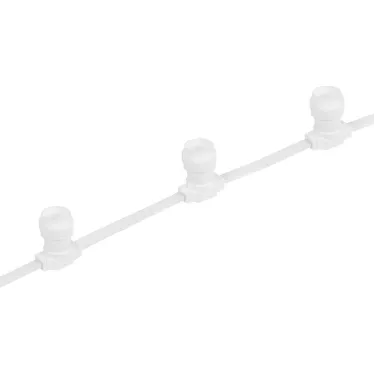 Шнур Belt-Light 2 жилы шаг 15 см патроны e27 влагостойкая IP65 белый шнур | 331-251 | NEON-NIGHT