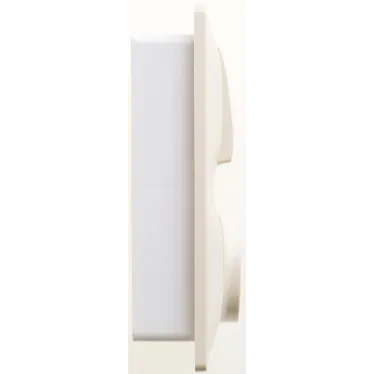 Блок: розетка с заземлением со шторками + выключатель двухклавишный бежевый