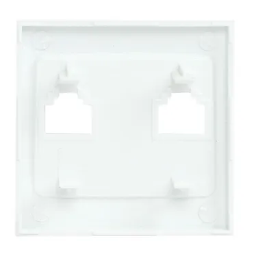 Валенсия лицевая панель розетки RJ-45 2-местная жемчуг