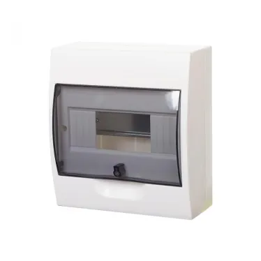 Щит распределительный навесной белый City9 (ЩРн-П-8) дверь прозрачная на 8 модулей IP40