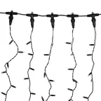 Гирлянда светодиодная Дождь 2х6 м, постоянное свечение, черный провод, 230 В, диоды ТЕПЛЫЙ БЕЛЫЙ | 235-376 | NEON-NIGHT