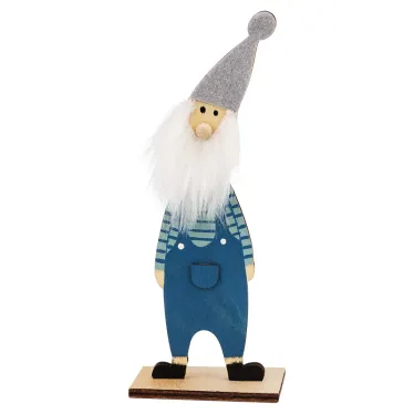 Деревянная фигурка Гномик-бородач 7x4,5x18 см | 504-008 | NEON-NIGHT