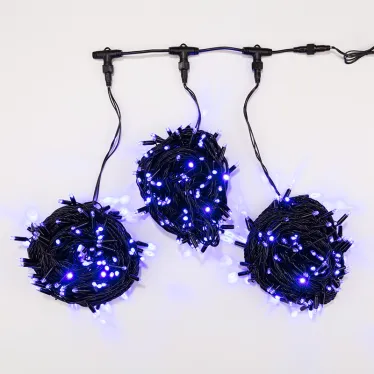 Гирлянда "LED ClipLight" 24V, 3 нити по 20 м, свечение с динамикой, цвет диодов Синий | 323-303 | NEON-NIGHT