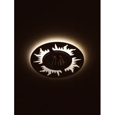 Светильник точечный встраиваемый DK LD30 BK декор cо светодиодной подсветкой MR16, 220V, max 11W, черный | Б0036498 | ЭРА