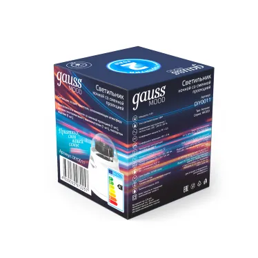 Светильник ночной со сменной проекцией с кабелем электропитания и выключателем, 4W, белый 1/50 | DIY0011 | Gauss