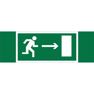 Пиктограмма (Наклейка) Направление к выходу направо NPU-3413.E03 для UNIVERSAL  | a16514 | Белый свет