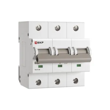 Автоматический выключатель ВА 47-125 3P 25А (D) 15кА PROXIMA  | mcb47125-3-25D | EKF