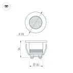 Светодиодный светильник LTM-R35WH 1W Day White 30deg | 020752 | Arlight