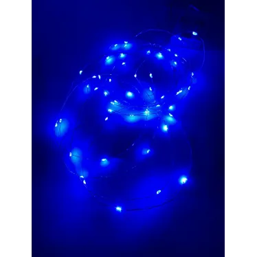 Гирлянда светодиодная  Нить 5 м синий свет,  ENIN -5NB   на эл.пит.АА IP20 (100/2500) | Б0047962 | ЭРА