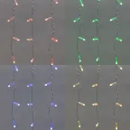 Гирлянда Айсикл (бахрома) светодиодный, 4,8 х 0,6 м, прозрачный провод, 230 В, диоды RGB, 176 LED | 245-209 | NEON-NIGHT