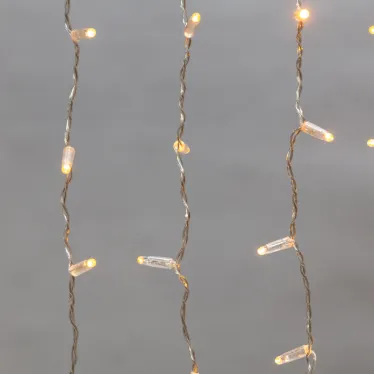 Гирлянда Айсикл (бахрома) светодиодный, 4,8 х 0,6 м, прозрачный провод, 230 В, диоды желтые,  176 LED | 255-141 | NEON-NIGHT