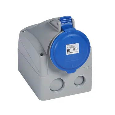 Розетка накладная - P17 Tempra Pro - IP 44 - 200/250 В~ - 32 A - 3К+Н+З | 555256 | Legrand