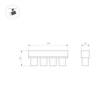 ИК-датчик SR-PRIME-IN-R14-BK-MINI (12-24V, 48-96W, HAND) (Arlight, IP20 Пластик, 2 года) | 045900 | Arlight