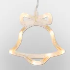 Фигура светодиодная "Колокольчик" на присоске с подвесом, цвет ТЕПЛЫЙ БЕЛЫЙ | 501-012 | NEON-NIGHT