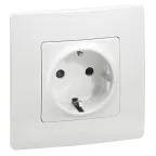 ETIKA Розетка с заземлением белая