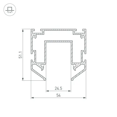 Профиль-держатель MAG-STRETCH-25-2000 (Arlight, Алюминий) | 035719 | Arlight
