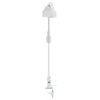 Светильник настольный с лампой PL на струбцине белый NL-201-G23-11W-W