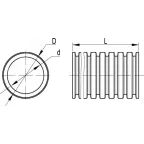 Труба гофрированная ПВХ 25мм легкая без протяжки серая (25м)