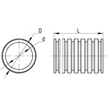 Труба гофрированная ПВХ 25мм легкая без протяжки серая (25м)