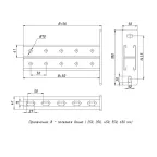 STRUT-консоль двойная 41х41мм, основание 350 мм