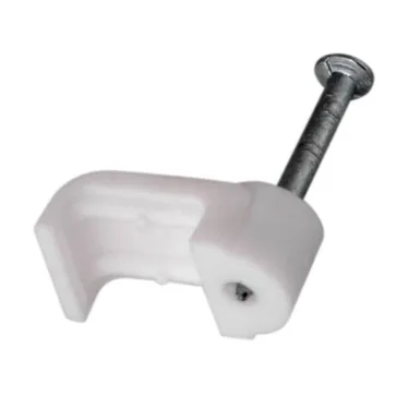 Крепеж кабеля плоский 10х3 мм, белый (50 шт/уп)