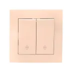 Валенсия выключатель 2-кл. 10А кремовый проходной