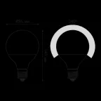 Лампа светодиодная LED 16 Вт 1480 лм 3000К шар G95 теплый E27 AC 220В Black Gauss