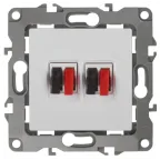 Розетка аудио двойная, Эра12, белый, 12-3112-01