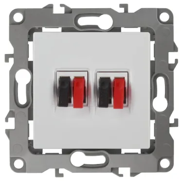 Розетка аудио двойная, Эра12, белый, 12-3112-01