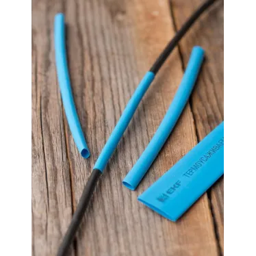 Трубка термоусаживаемая ТУТ нг 6/3 синяя рулон PROxima