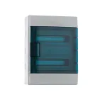 Щит распределительный навесной 24 модуля ЩРн-п-24 пластиковый Mistral65 серая прозрачная дверь с клеммами IP65 (65P12X22A)